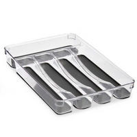 BESTECKSCHUBLADEN-ORGANIZER rutschfester Boden 32,7/23,3/4,5 cm - Transparent, Kunststoff (23.3/4.5/32.7cm) - Kinvara