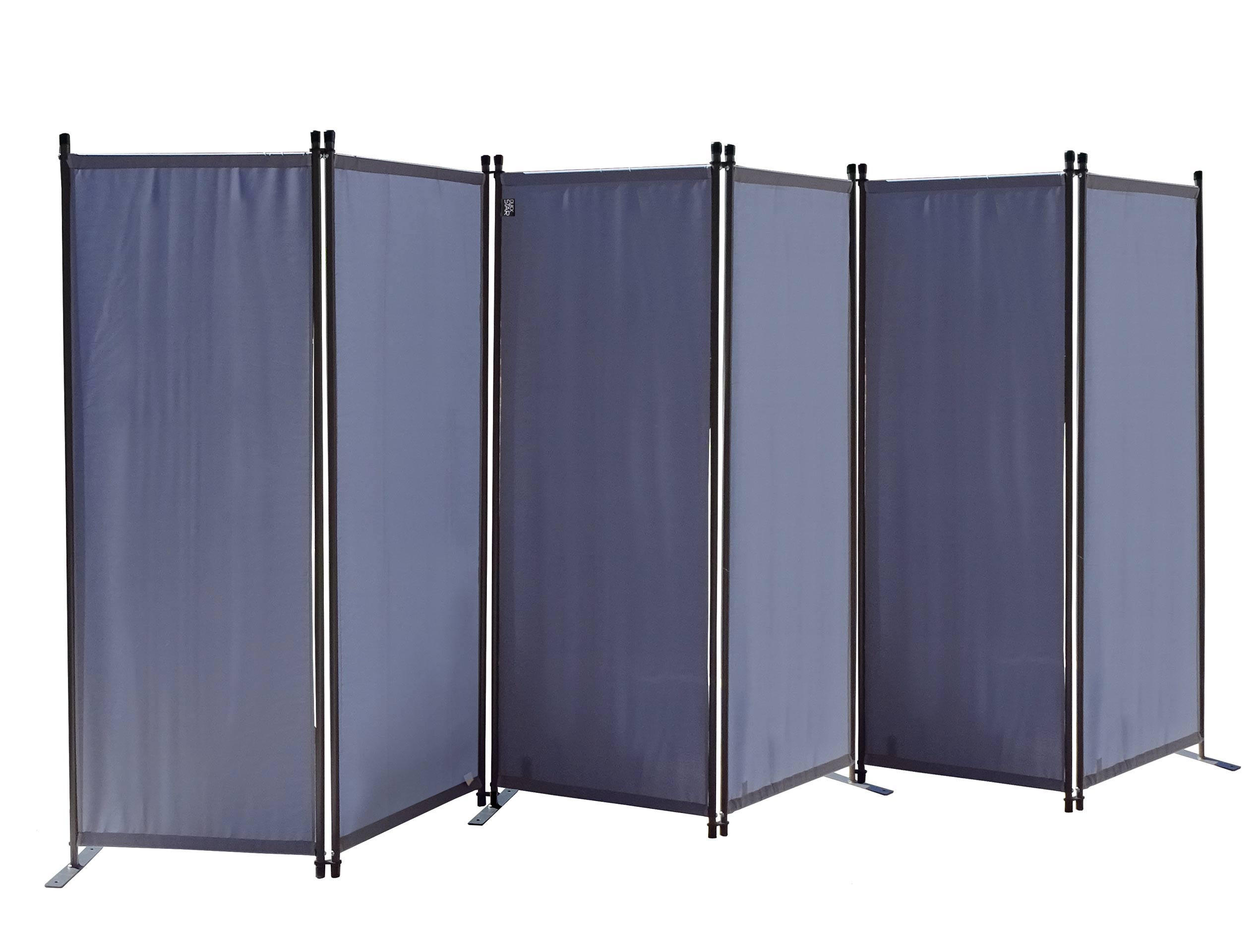 PARAVENT 6-tlg. 340x165 cm Grau - Grau, Metall (340/165cm) - QUICK STAR