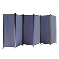 PARAVENT 6-tlg. 340x165 cm Grau - Grau, Metall (340/170/22cm) - QUICK STAR