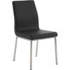 STUHL Lederlook Schwarz - Edelstahlfarben/Schwarz, Textil/Metall (40/88/50cm) - CLP