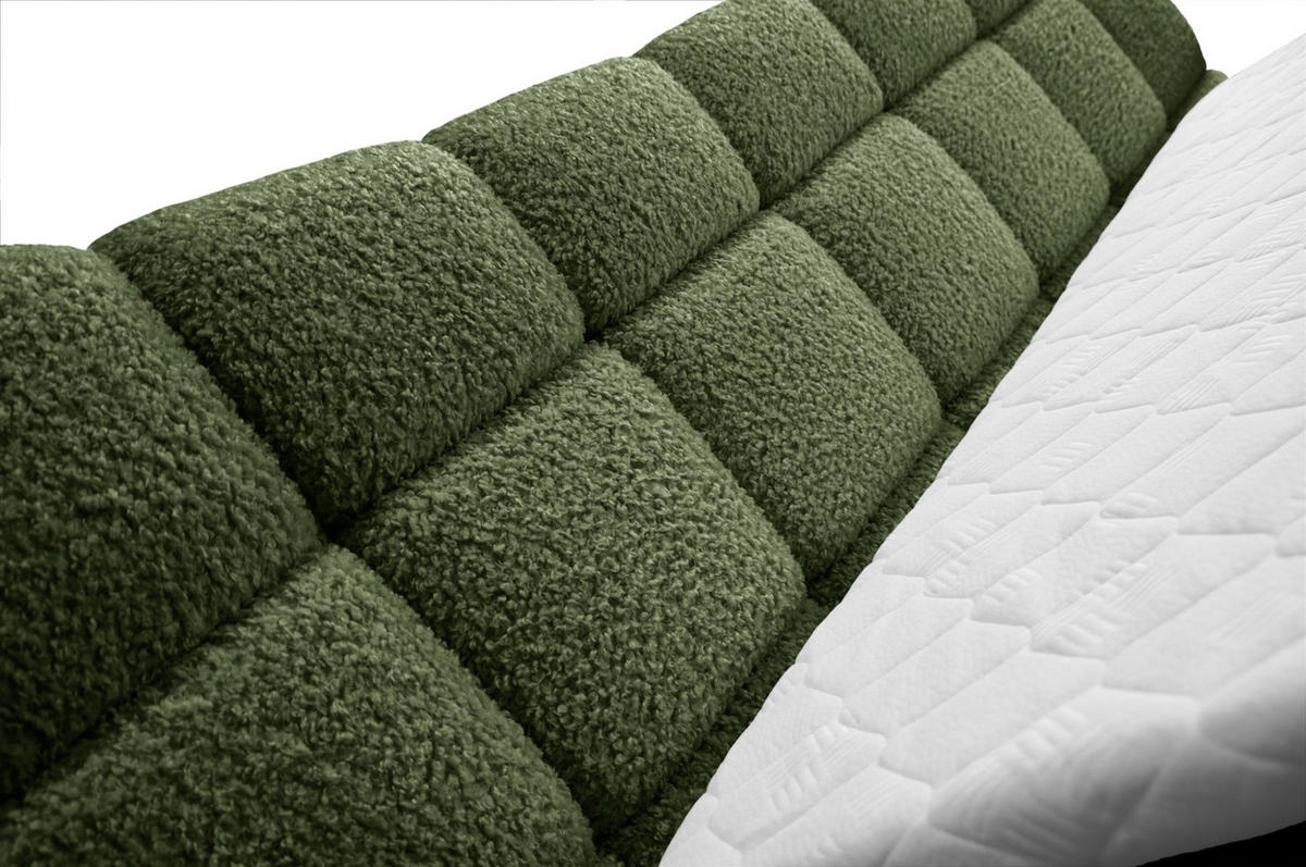 BOXBETT Nova In Rolf - Grün, Holzwerkstoff/Textil (140/200cm) - Fun Möbel