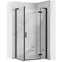 DUSCHKABINE Rea Hugo Black 80x90 - Schwarz, Glas (80/90/200.5cm) - REA