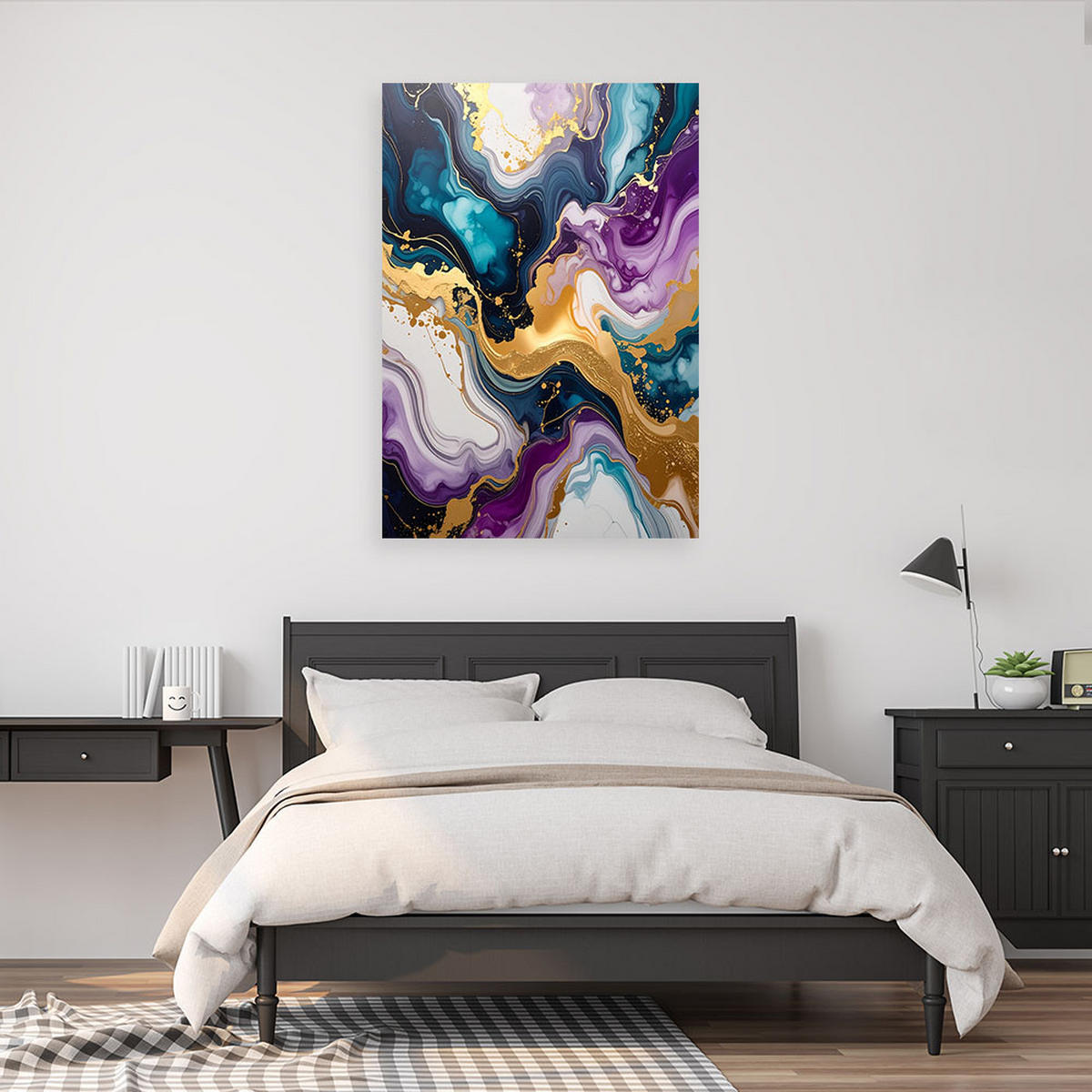 LEINWANDBILD, Farbenfrohe Acryl Abstrakt - Multicolor, Textil (60/90cm) - Feeby