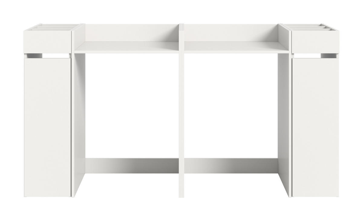 WASCHMASCHINENUMBAU weiß Set 4-teilig, Überbauschränke und Anstellregale - Schwarz/Weiß, Holzwerkstoff/Kunststoff (190/101/60cm) - Inn.Furn