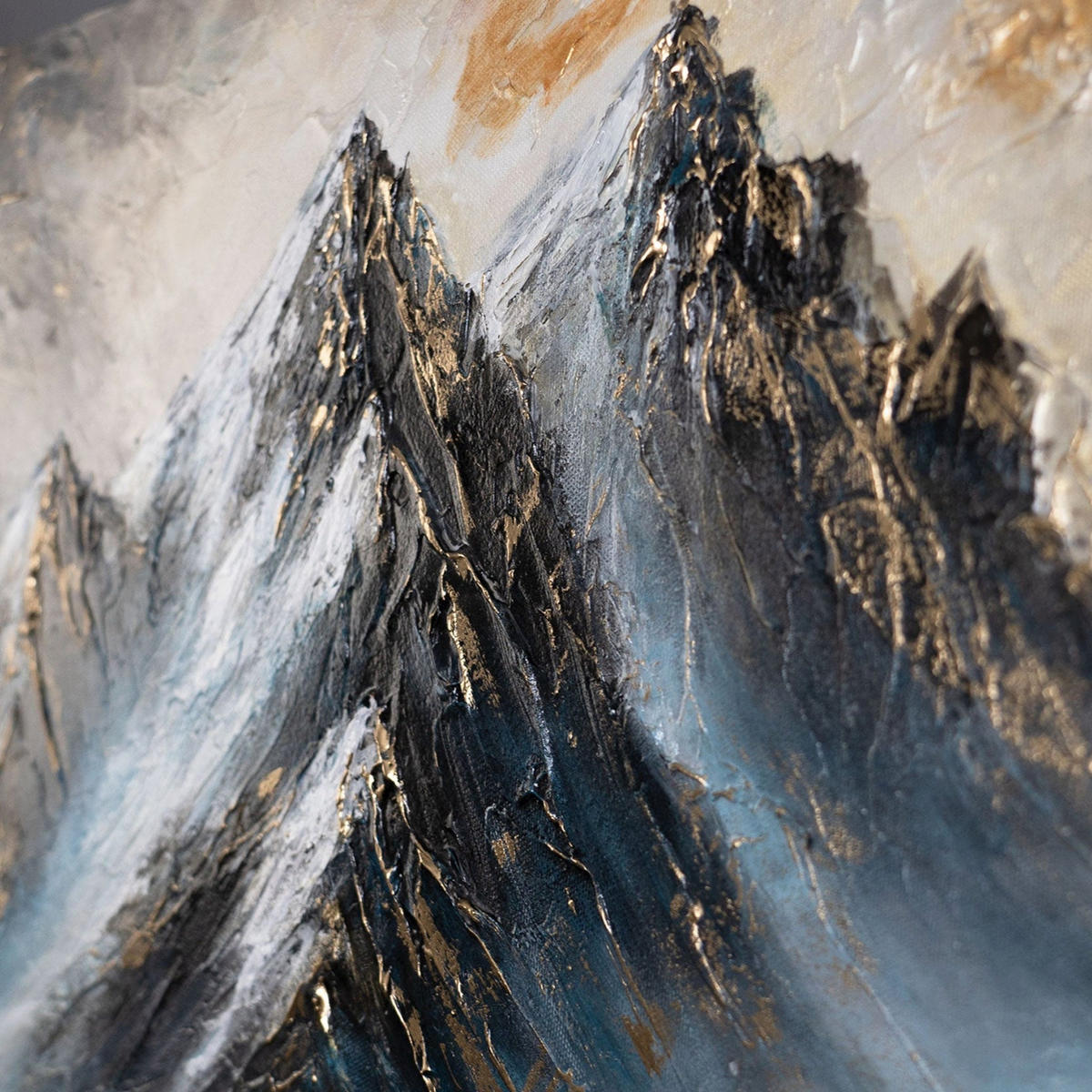 GEMÄLDE Bergglühen auf Keilrahmen 115x50 cm - Schwarz, Holz (115/50cm) - YS-art gallery