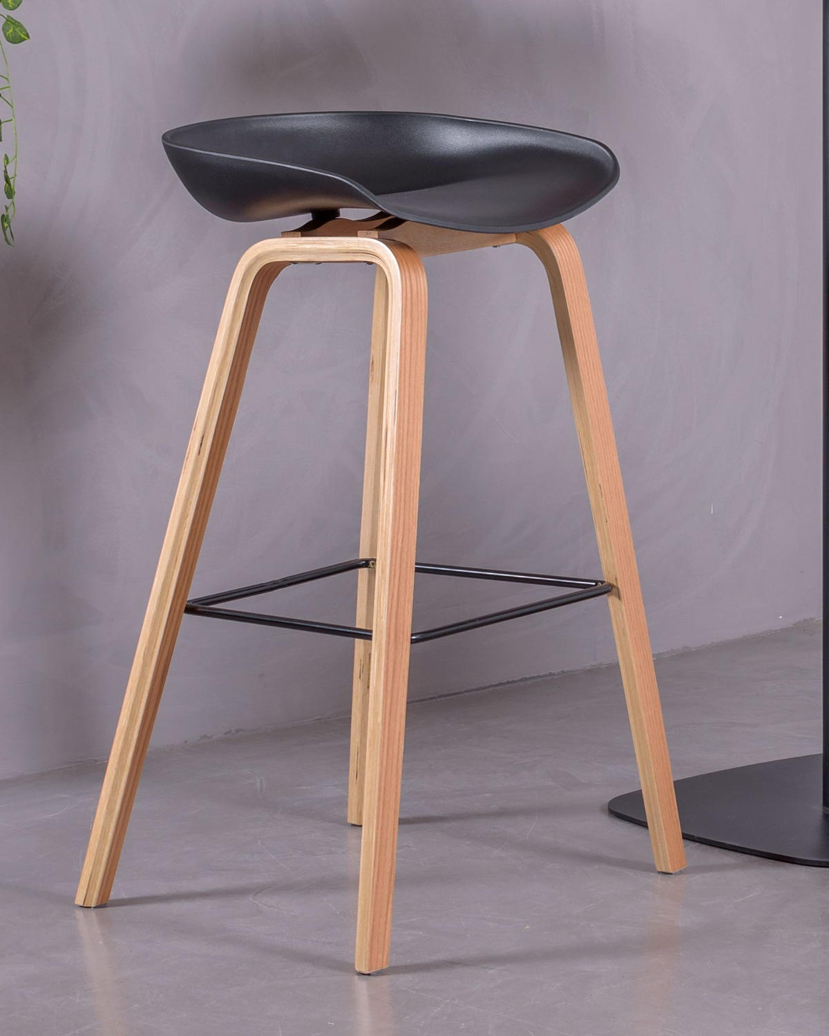 HOCKER Kunststoff Schwarz - Schwarz, Kunststoff (54/83/45cm) - Nest Dream