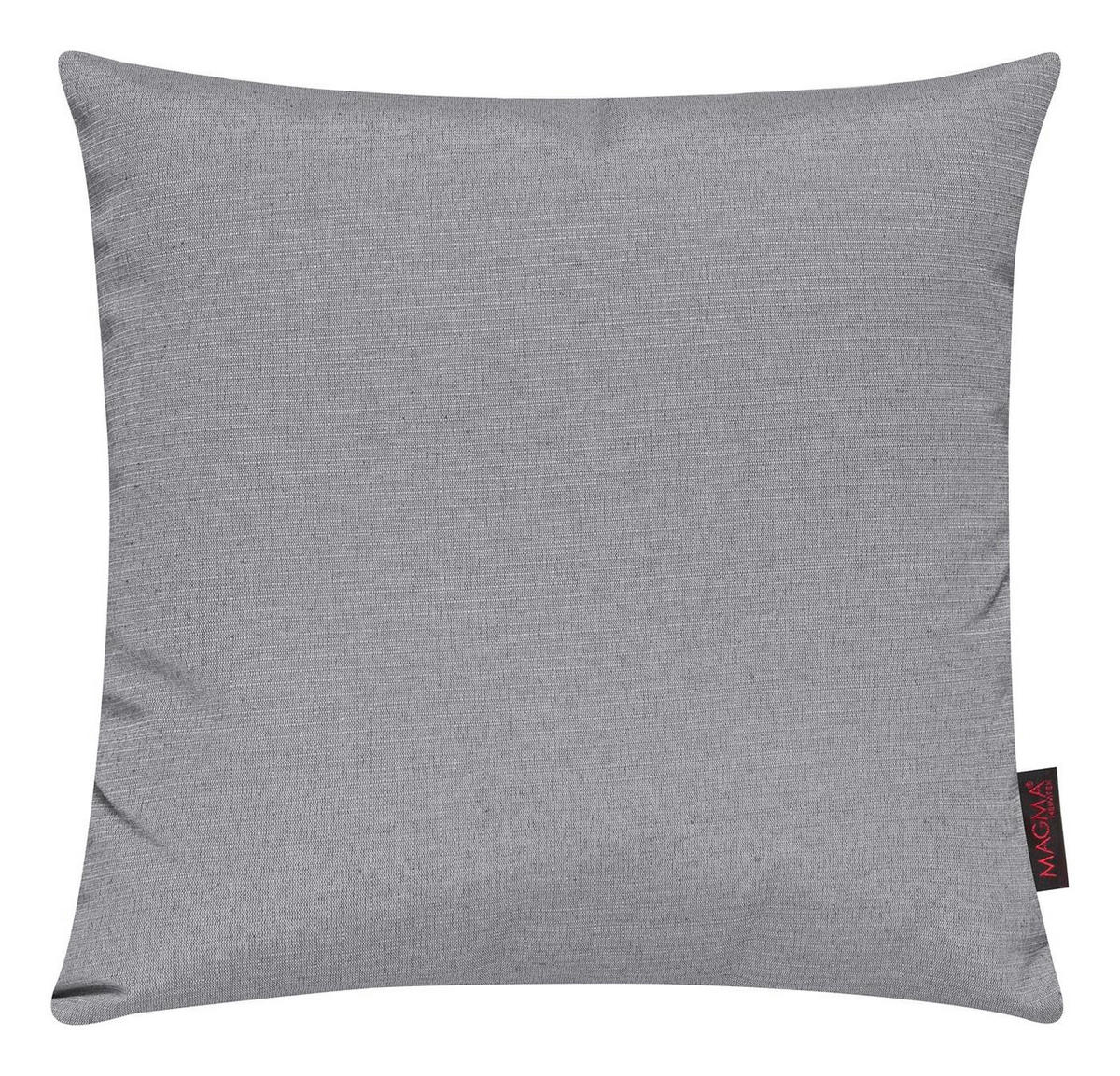 KISSENHÜLLE 2er Set Fino uni 50/50 cm - Grau, Textil (50/50cm) - Magma Heimtexx