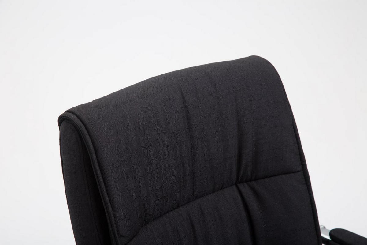 SCHWINGSTUHL Stoff schwarz - Chromfarben/Schwarz, Textil/Metall (58/100/66cm) - CLP