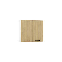 HÄNGESCHRANK W80 - Dnoria - Stilvolle Wandlösung - Eiche Artisan, Holz/Metall (80/72/30cm) - ROYAL24_MARKT