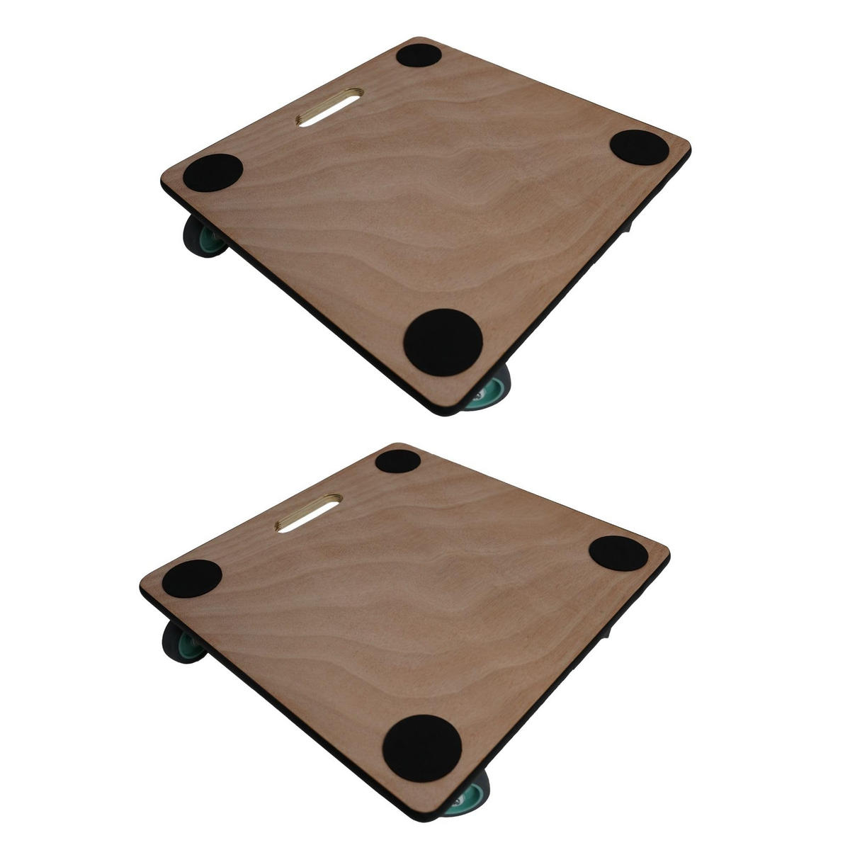 TRANSPORTROLLER 2er-Set mit 4 Rollen 11,5x50x50 cm Traglast 150kg Sperrholzplatte Braun - Braun, Holzwerkstoff (50/50/11.5cm) - PROREGAL