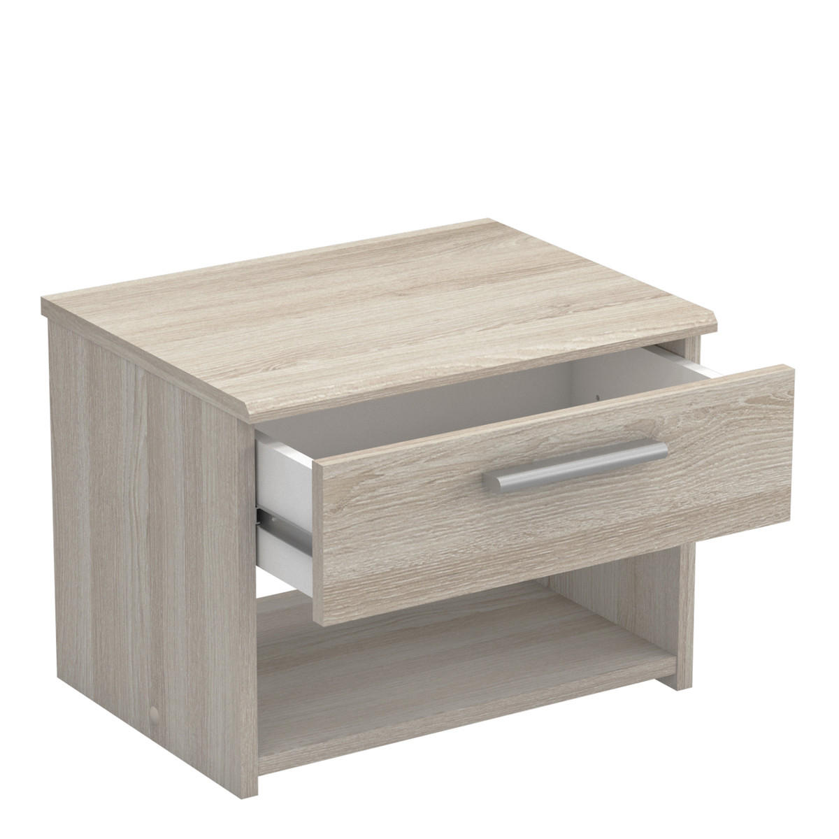 KOMPAKTE und funktionelle Nachttisch mit 1 Schublade L42,5 cm, Dekor Helles Holz - Pricy - Eiche Artisan, Holzwerkstoff (32.3/32.1/42.5cm) - Calicosy