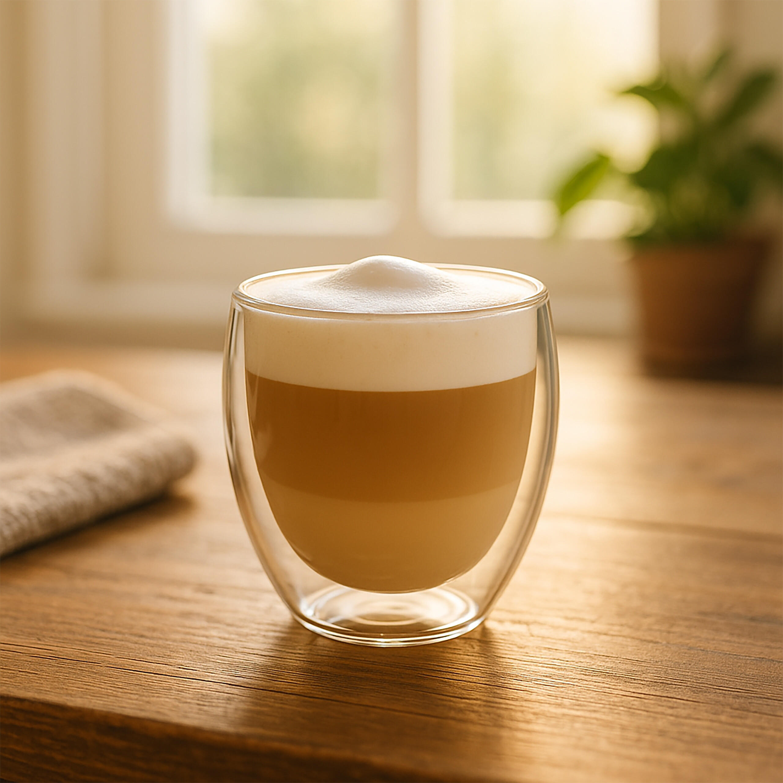 CAPPUCCINO-GLÄSER - Transparent, Glas/Metall (9/9/9cm) - Relaxdays