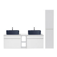 KOUPELNOVÝ NÁBYTEK 140cm Zelie 2er-Set Bílá - bílá, kompozitní dřevo (140/48/46cm) - Petits-meubles