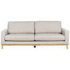 3-SITZER-SOFA beige/hellbraun Siggard - Hellbraun/Beige, Textil (217/84/92cm) - Beliani