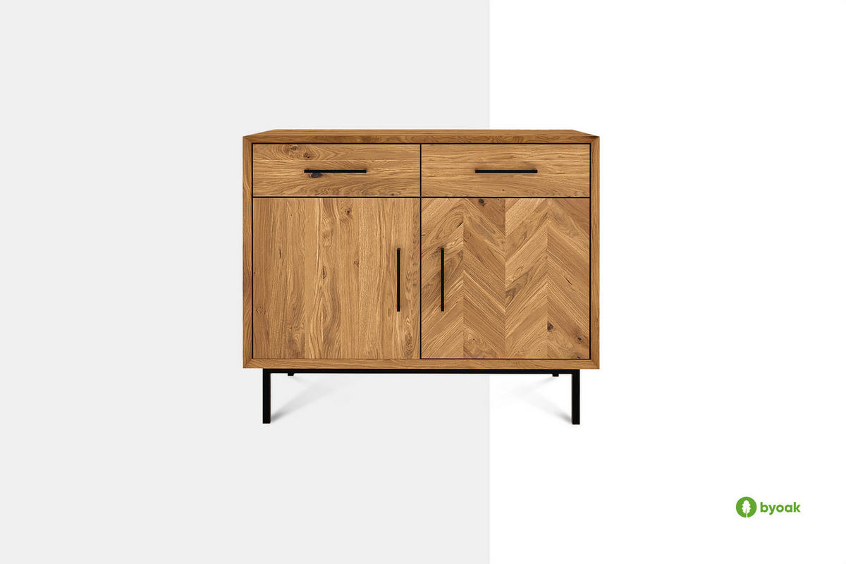 KOMMODE LEON Wildeiche - Wildeiche, Holz (97/80/45cm) - byoak