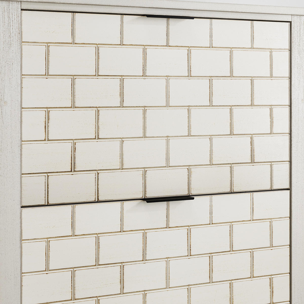 SCHUHSCHRANK aus MDF & Spanplatte in Weiß mit 2 Schubladen - Weiß, Holzwerkstoff (80/97.5/24cm) - Modfu