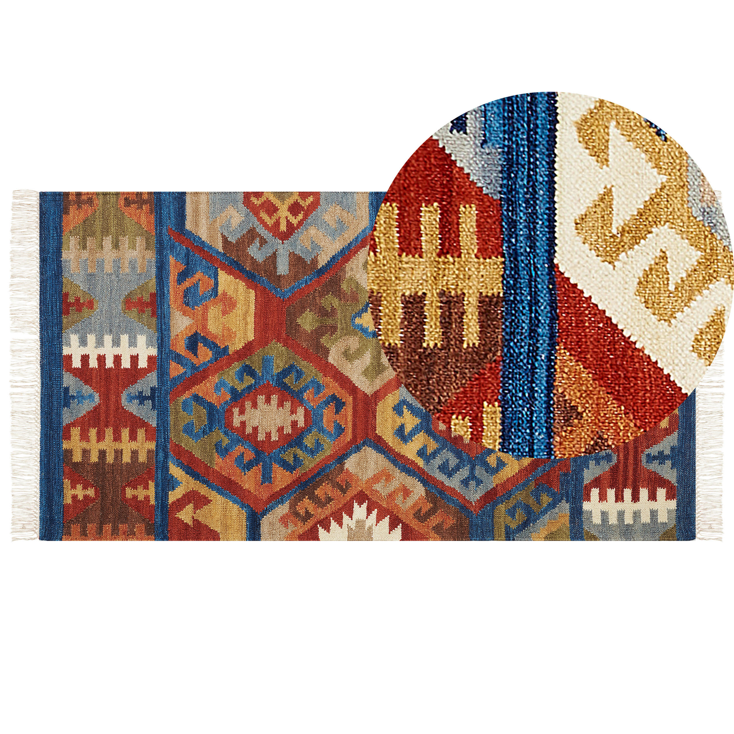 KELIM-TEPPICH vintage Jrvesh 150/80 cm - Multicolor, Textil (80/150cm) - Beliani