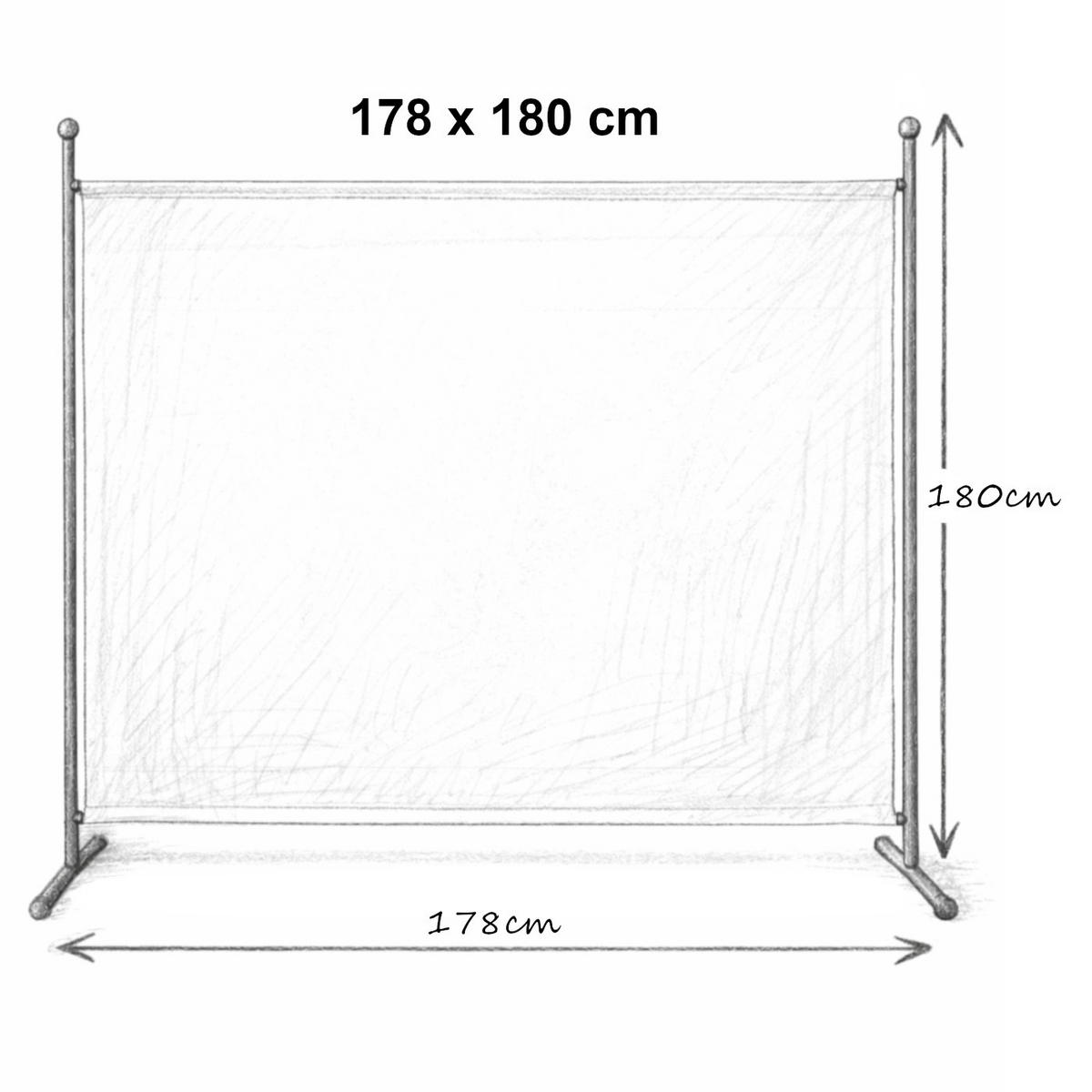 PARAVENT 1-tlg. 180x178 cm Weiß - Weiß, Metall (178/180cm) - QUICK STAR