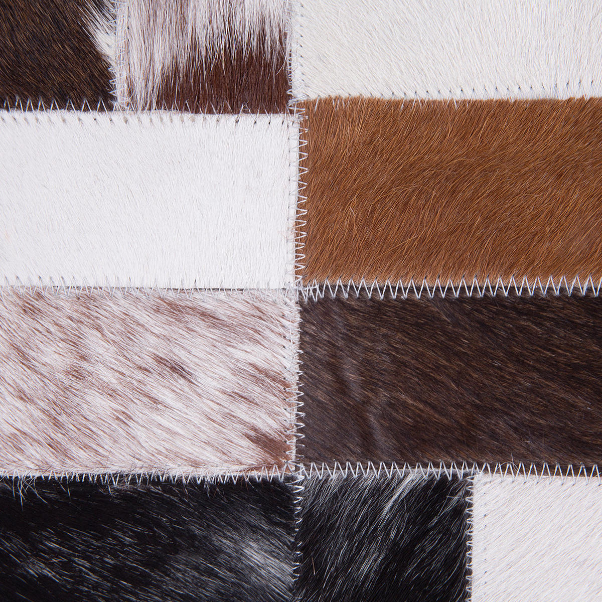 PATCHWORK-TEPPICH Cesme 150/80 cm - Multicolor, Fell (80/150cm) - Beliani