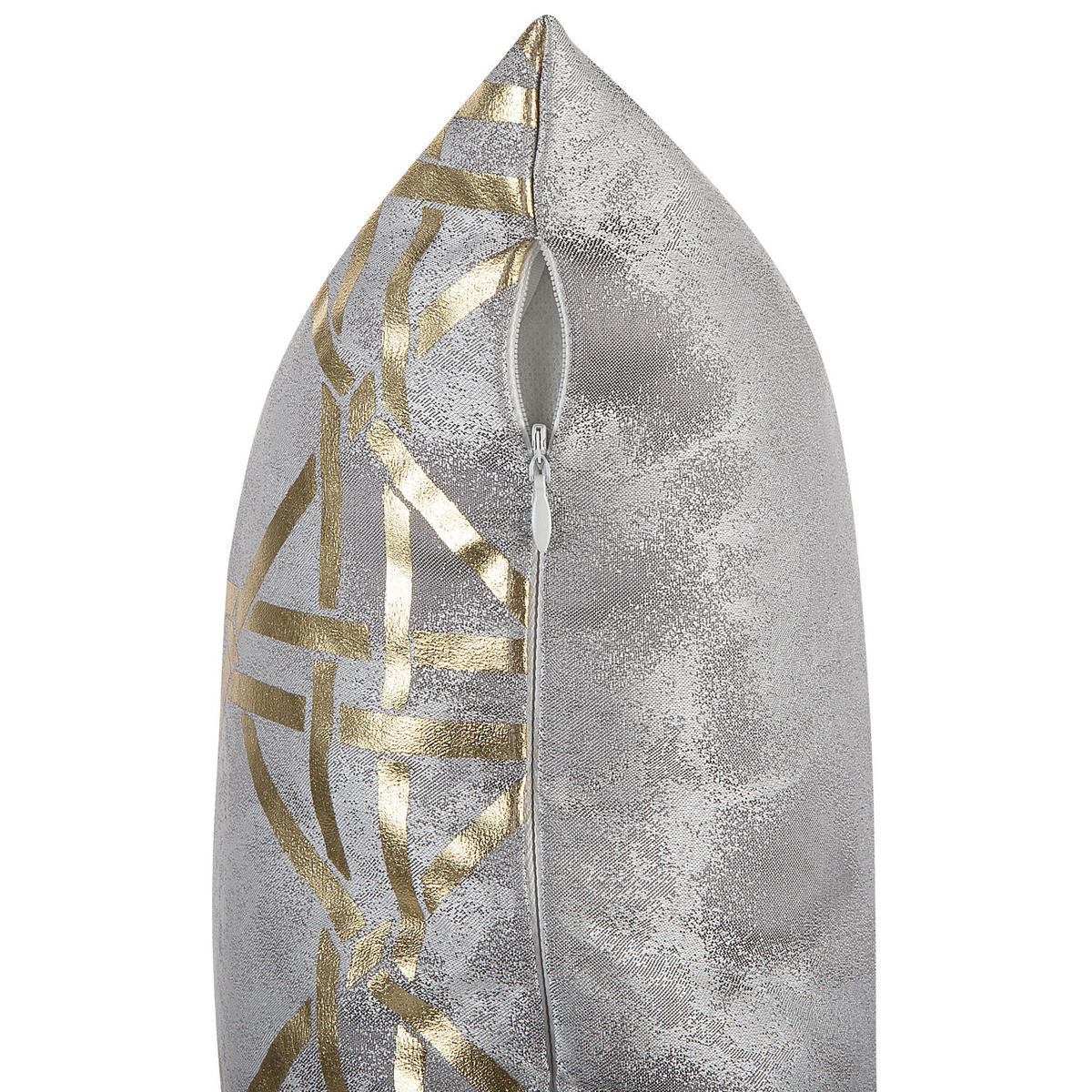 DEKOKISSEN 2er-Set Grau 45/45 cm Cassia - Grau, Textil (45/45cm) - Beliani