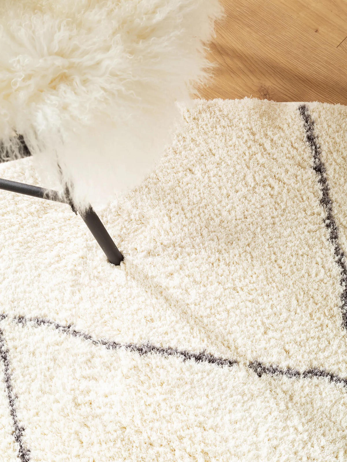 HOCHFLORTEPPICH rund Benno Cream ø 160 cm rund - Creme, Textil (160/160cm) - benuta Nest