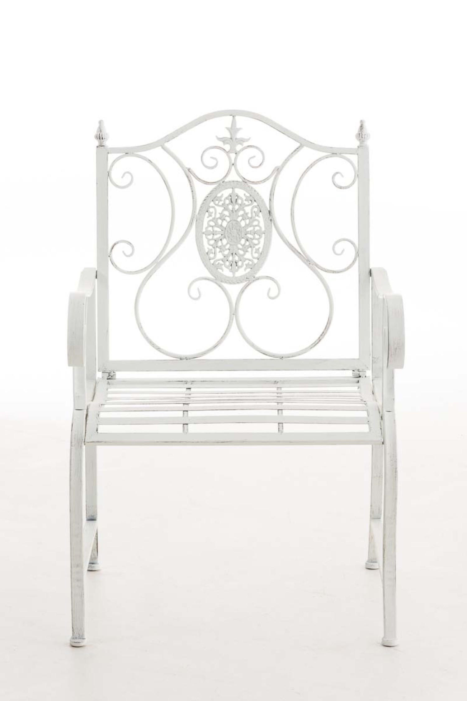 STUHL Pamela antik weiß - Weiß, Metall (62/94/53cm) - TPFGarden