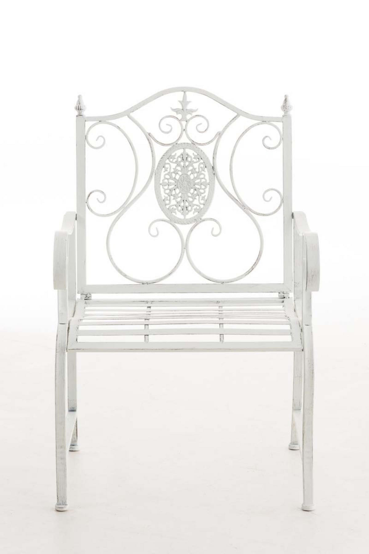 STUHL Pamela antik weiß - Weiß, Metall (62/94/53cm) - TPFGarden