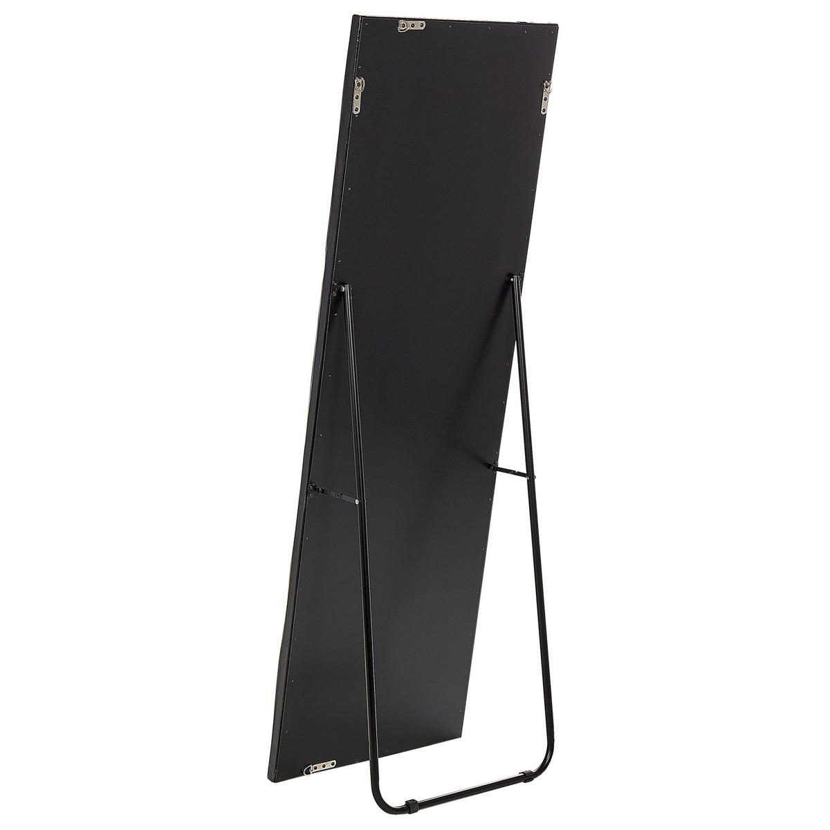 STEHSPIEGEL aus Kunstleder 50/150 cm Schwarz Ansouis - Schwarz, Kunststoff (50/150/33cm) - Beliani