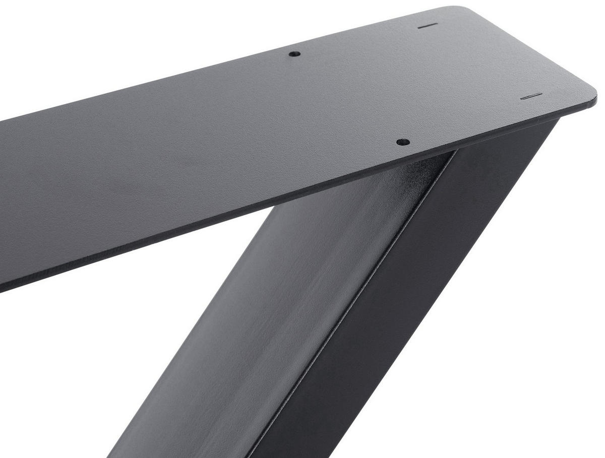 TISCHBEIN 2er Set Metall grau - Grau, Metall (8/72/70cm) - CLP
