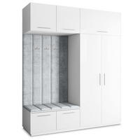 GARDEROBENSCHRANK REMA 200/240/60 cm Modern Weiß - Weiß, Holzwerkstoff (200/240/60cm) - MASSENO