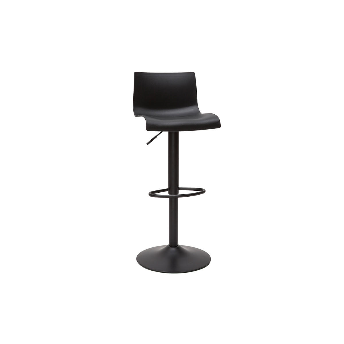 BARHOCKER Verstellbar Schwarzes Metall 2er-Set ONA - Schwarz, Kunststoff (45/81/41.5cm) - Miliboo