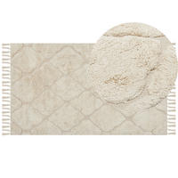 KURZFLOR-TEPPICH Silchar 150/80 cm - Beige, Textil (80/150cm) - Beliani