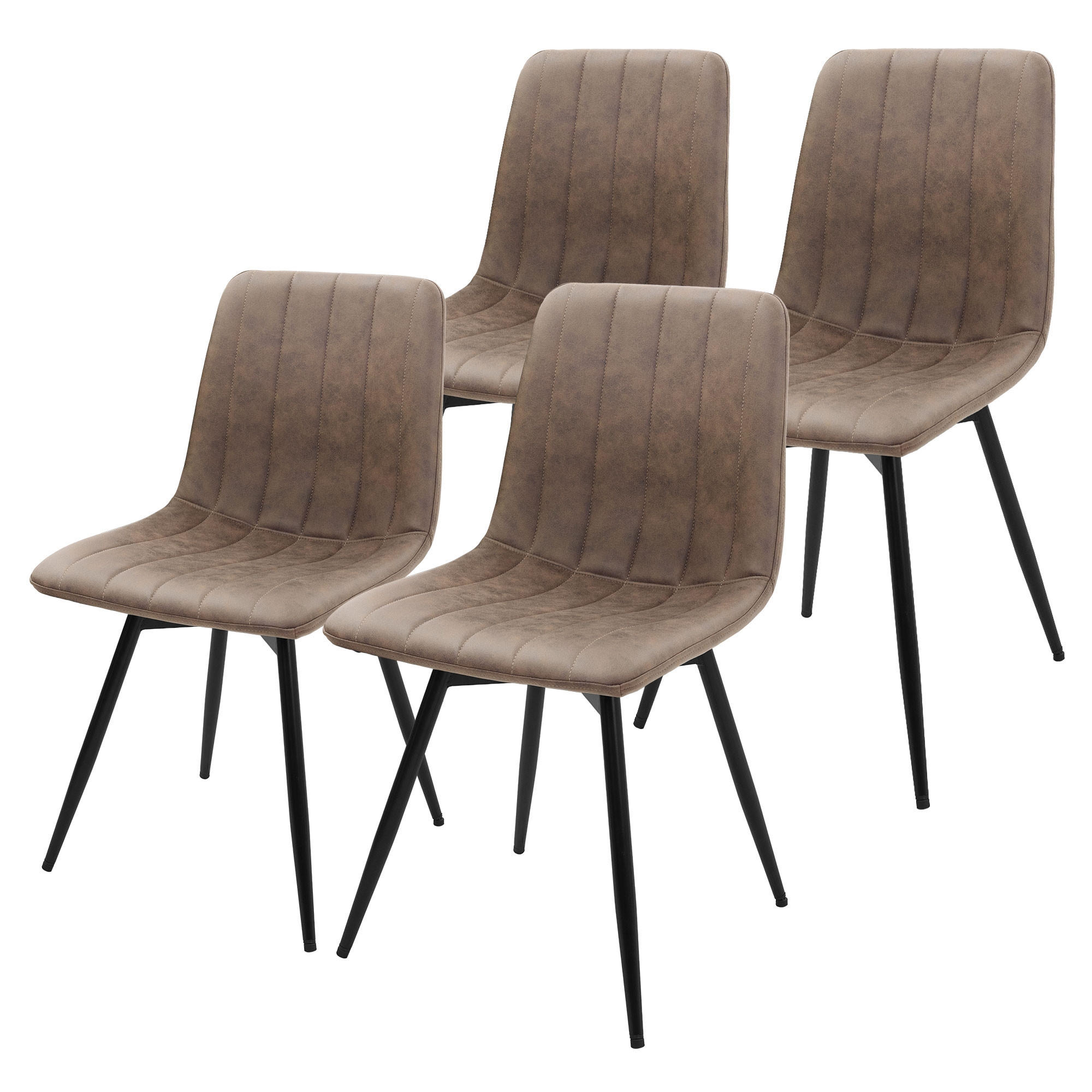 Ml-Design Esszimmerstühle Braun 43x81x52 cm