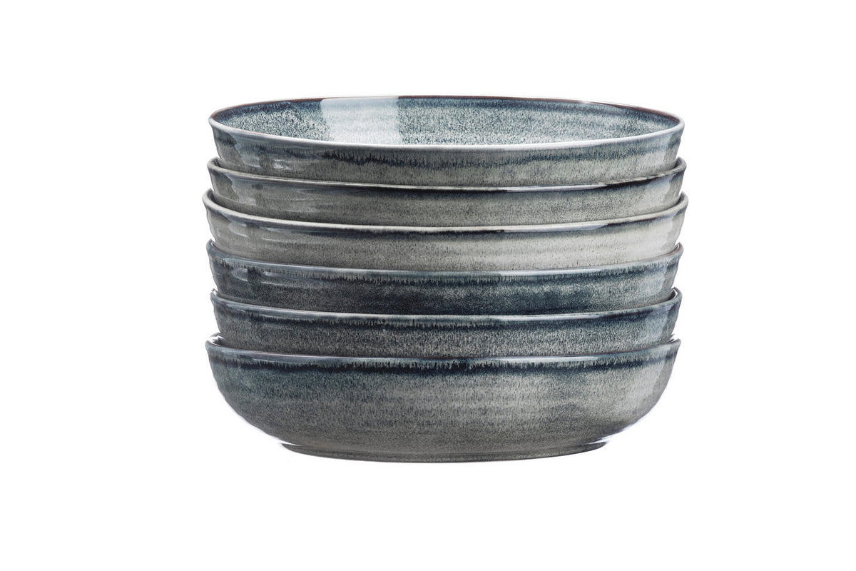 SUPPENTELLER Zen Ø22,5cm - 6er-Set - Naturfarben - Grau, Keramik (22.5cm) - Björn