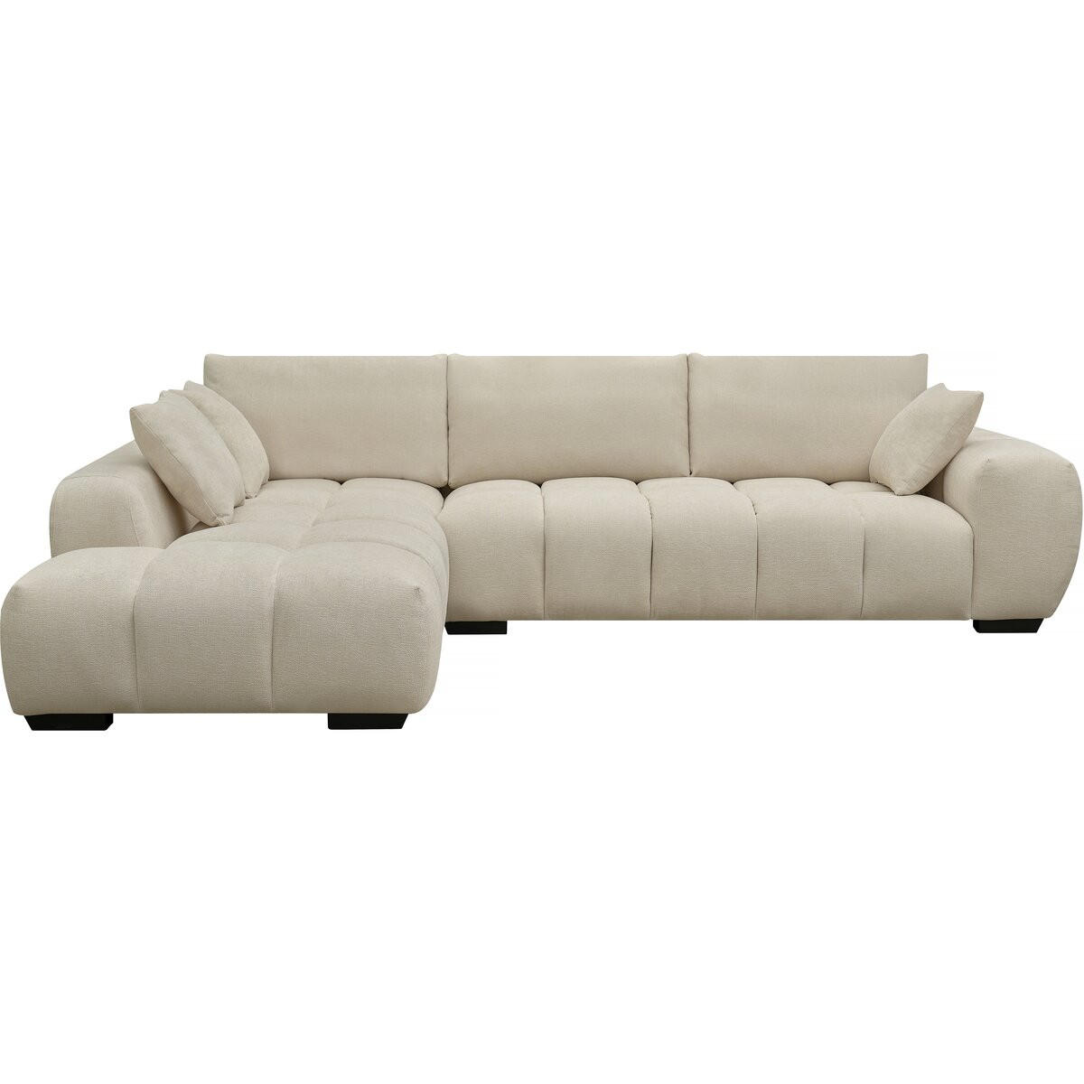 ECKSOFA - "Monceau" - 3-Sitzer - Beige - Beige, Textil (207/307cm) - Habitat Garten