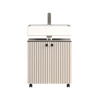 WASCHBECKENUNTERSCHRANK PureBliss Hellgrau - Hellgrau, Holzwerkstoff (60/64/42cm) - Trendteam