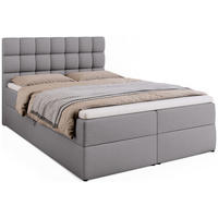 BOXBETT Dakota mit Topper 140/200 Grau - Grau, Textil (140/200cm) - Bromarkt
