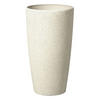 BLUMENTOPF hellbeige rund 31/31/58 cm Abdera - Beige, Stein (58cm) - Beliani