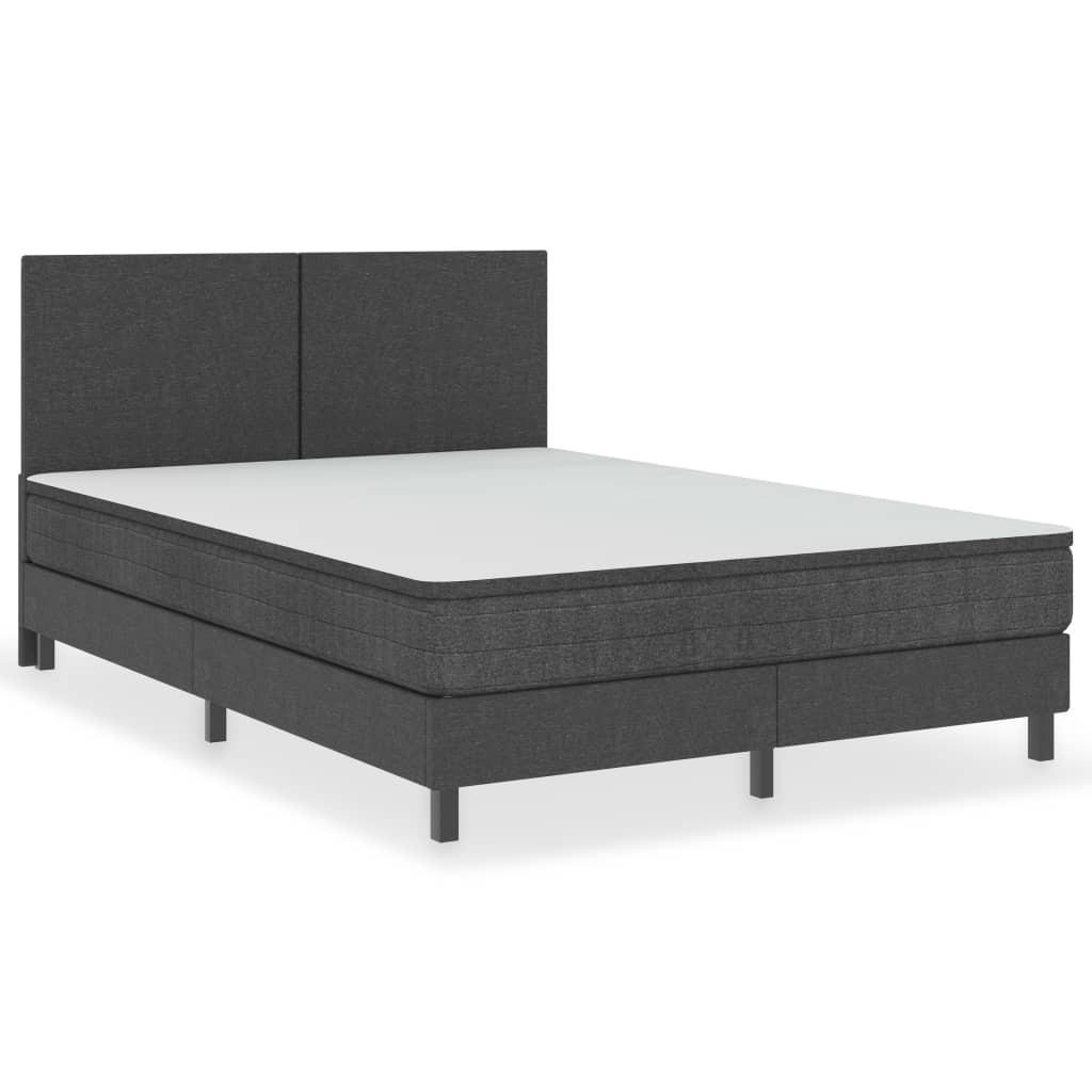 vidaXL Boxspringbett Dunkelgrau