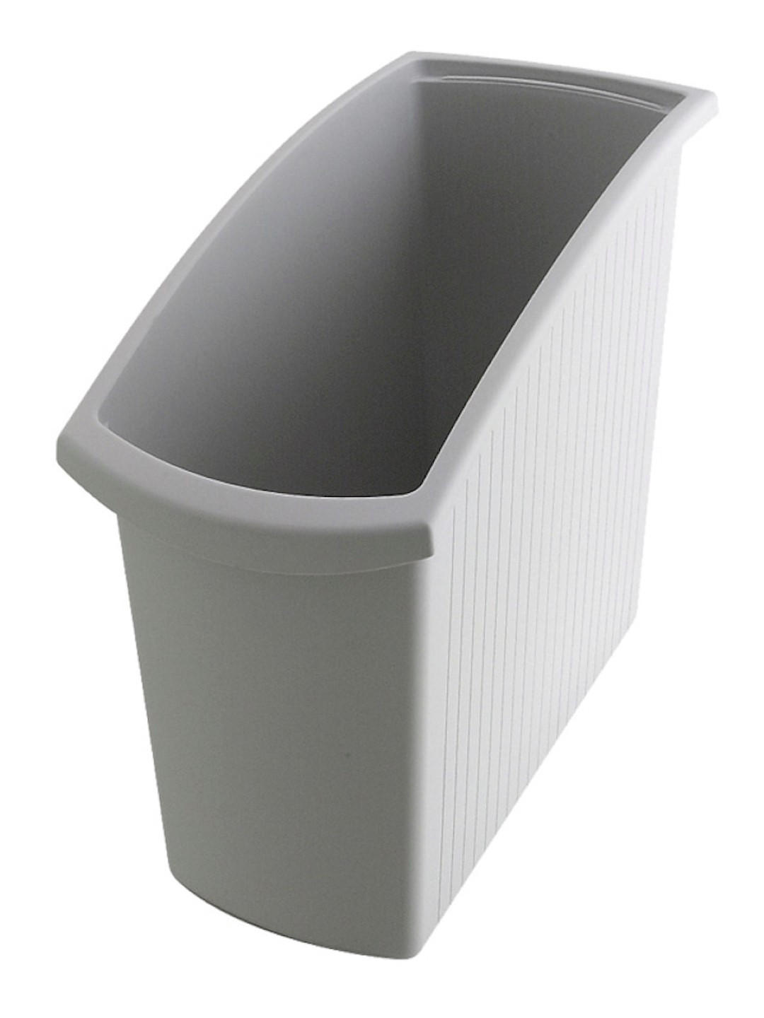 PAPIERKORB Rechteckiger Kunstoff 18 Liter 34,5x19,4x45 cm Grau - Grau, Metall (19.4/34.5/45cm) - PROREGAL