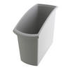 PAPIERKORB Rechteckiger Kunstoff 18 Liter 34,5x19,4x45 cm Grau - Grau, Metall (19.4/34.5/45cm) - PROREGAL