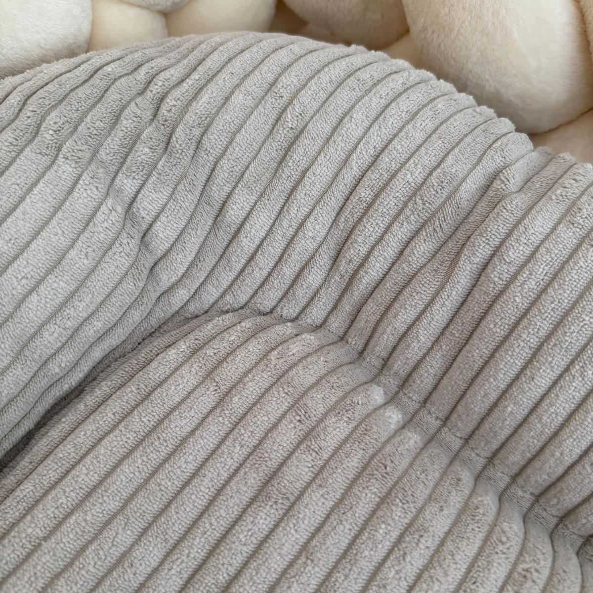 EINSCHLAGDECKE für Babys aus Cord in Ecru - Beige, Textil (45/80cm) - MeowBaby