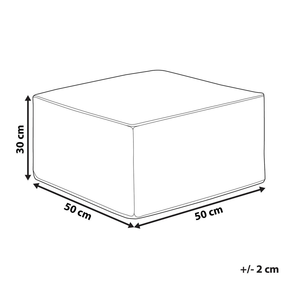 POUF Mukki 50/50/30 cm - Beige, Textil (50/30/50cm) - Beliani