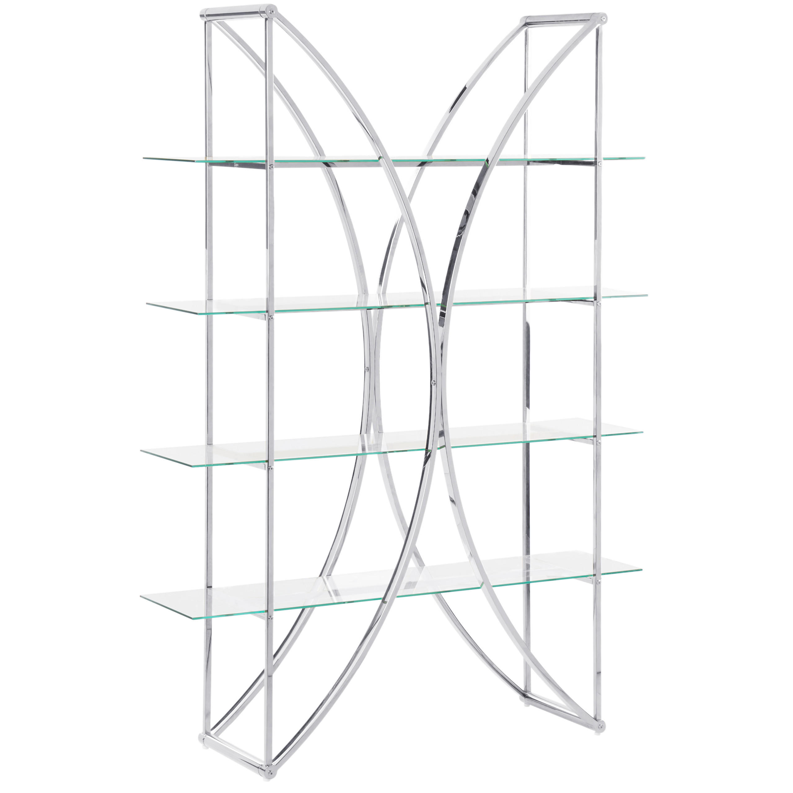RAFT cu 4 niveluri metal 175 cm argintiu Hollow - argintiu, metal (120/175/34cm) - Beliani