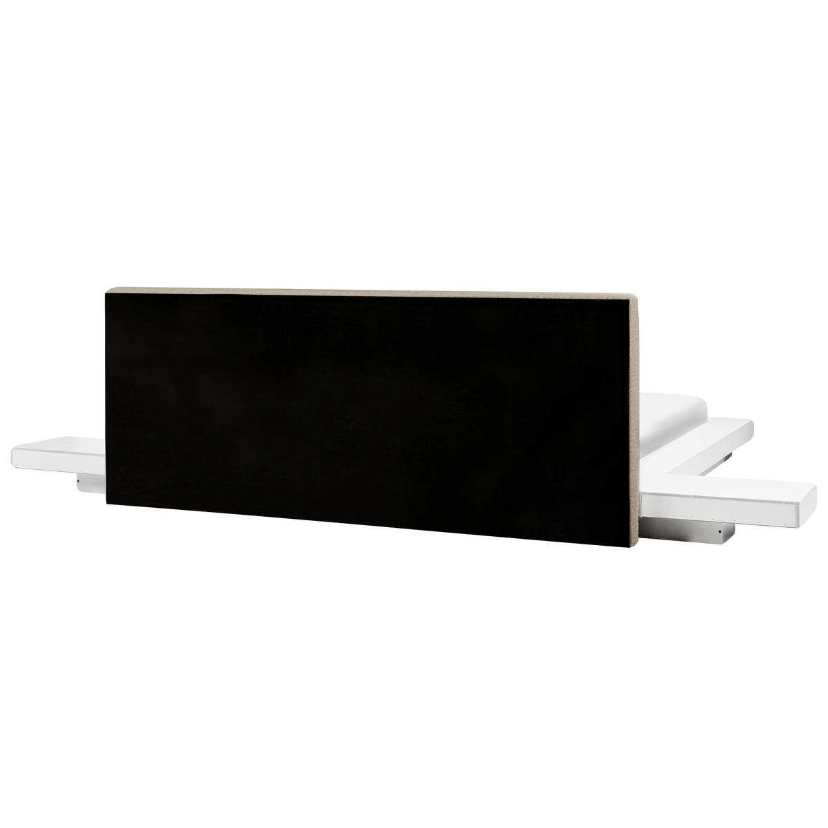 BETT mit Lattenrost 180/200 cm MDF-Platte Taupe Zen - Taupe, Holzwerkstoff (180/200cm) - Beliani