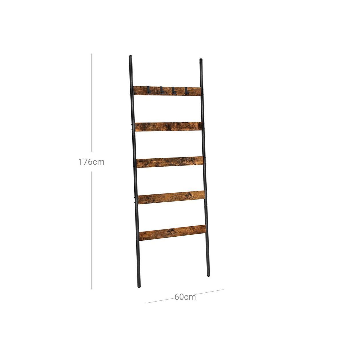HANDTUCHLEITER HANDTUCHREGAL - Braun, Holzwerkstoff (178/2/65cm) - Hansiro