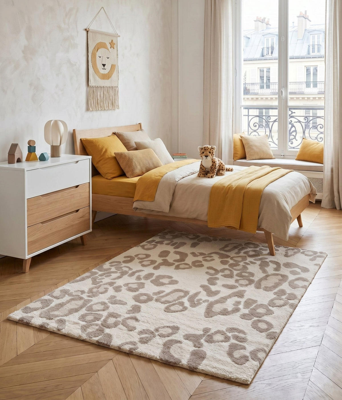 TEPPICH mit Leopardenmuster beige - Beige, Textil (200/290cm) - AFK Living
