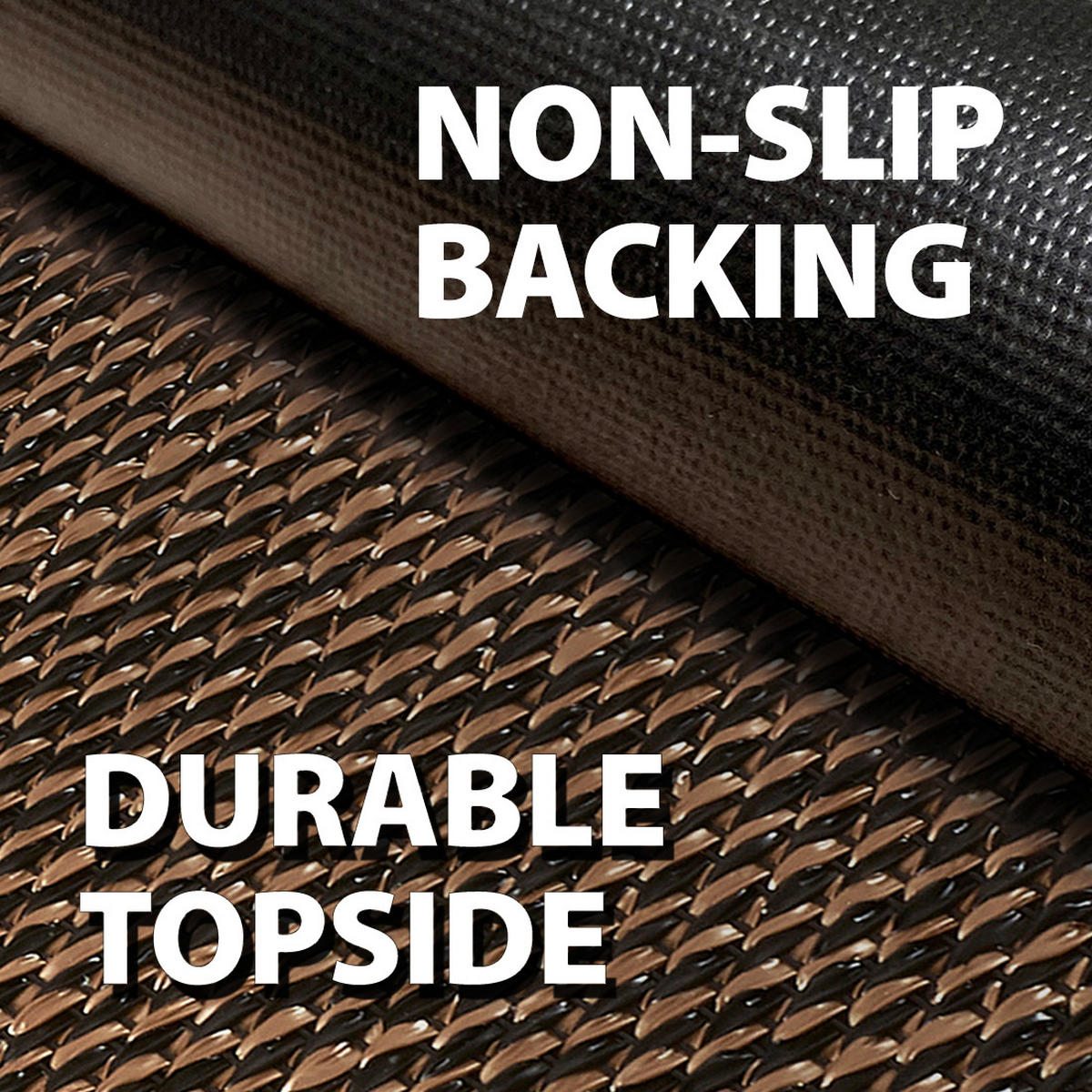 VINYL-LÄUFER, Teppichläufer, strapazierfähig, Premium-Qualität, Dunkelbraun 80X1000 cm - Dunkelbraun, Kunststoff (80/1000cm) - STORESDECO