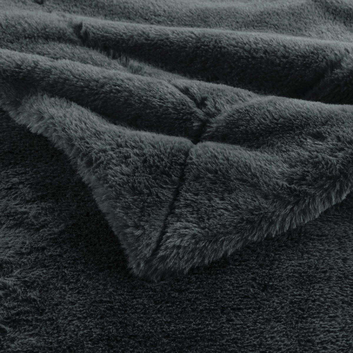 TAGESDECKE Caresse 125/150 cm - Anthrazit, Textil (150/125cm) - Douceur d´intérieur