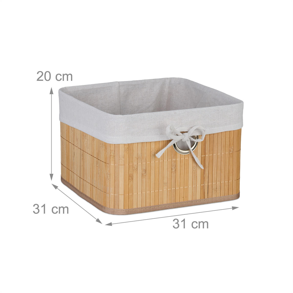 SADA úložných košů - různobarevná, kov/dřevo (31/20/31cm) - Relaxdays